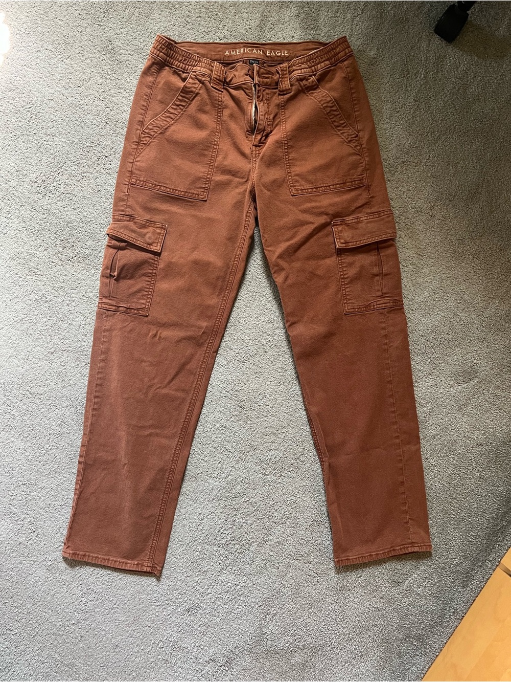 American Eagle Outfitters Women’s Cargo Pants - Rust Brown